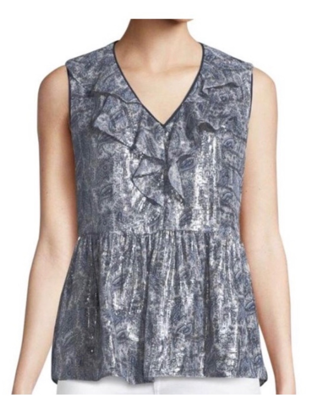 NWT Kobi Halperin Kaiya Paisley Silk Blouse
